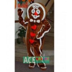 Christmas Gingerbread Heart Mascot Costumes
