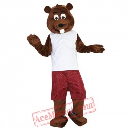 Castor Fiber Beaver Mascot Costume for Adult