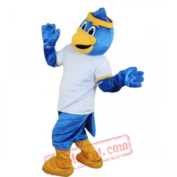 Sport Blue Eagle Mascot Costume for Adult