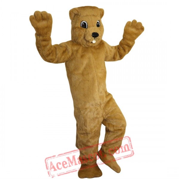 Yellow Groundhog Gophers Mascot Costume for Adult