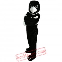 Black White Eagle Mascot Costume for Adult
