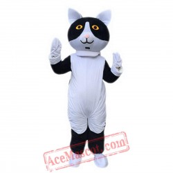 Black And White Cat Mascot Costume