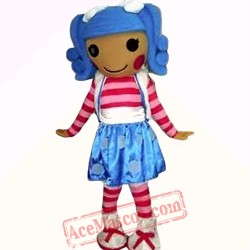 Blue Hair Little Girl Mascot Costume