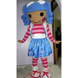 Blue Hair Little Girl Mascot Costume