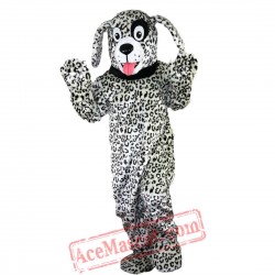 Black And White Dog Mascot Costume for Adult