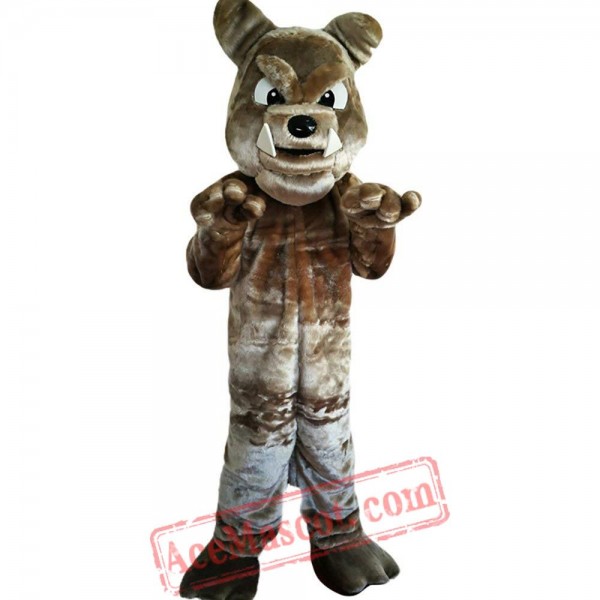 Gray Dog Mascot Costume