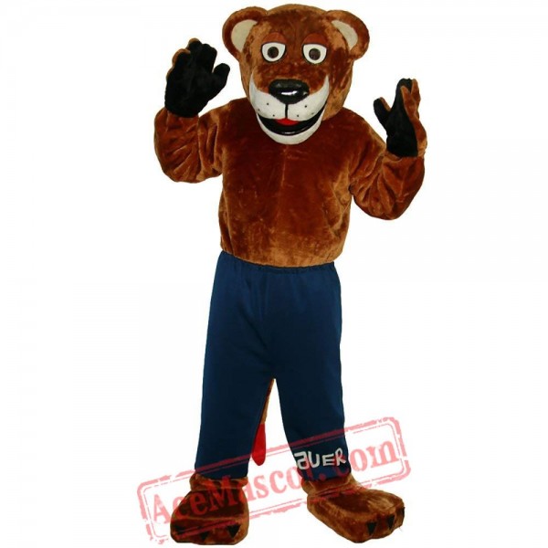 Brown Sport Tiger Mascot Costume