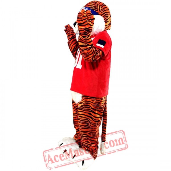 Orange Sport Tiger Mascot Costume