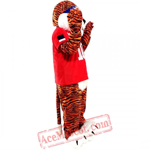 Orange Sport Tiger Mascot Costume