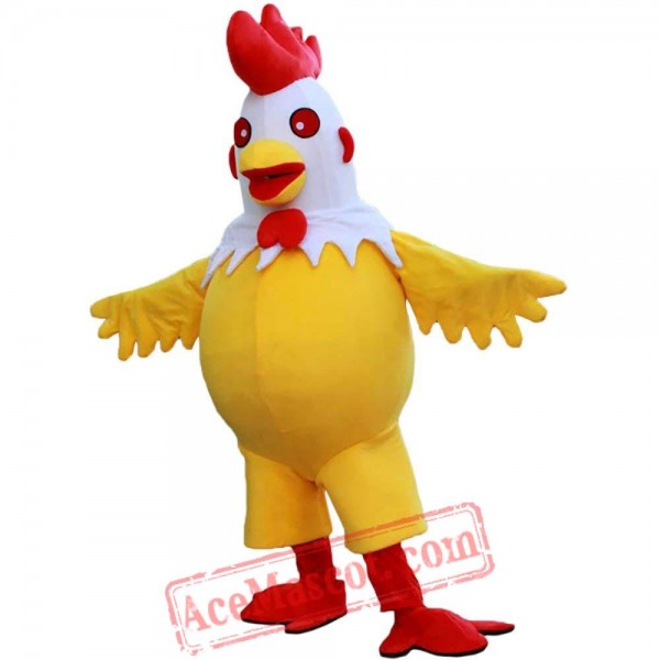 Yellow Rooster Mascot Costume