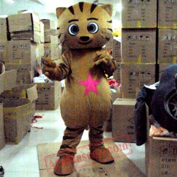 Brown Cat Holiday Mascot Costume