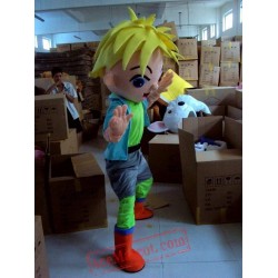 Blue Hair Little Boy Mascot Costume
