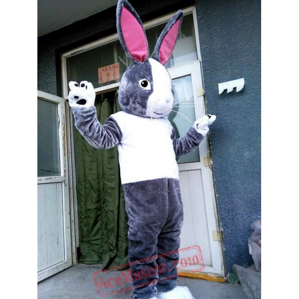 Gray Rabbit Mascot Costume