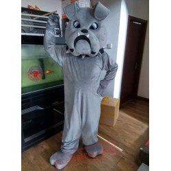 Grey Bulldog Dog Mascot Costume