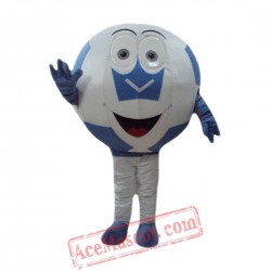 Blue And White Football Mascot Costume for Adult