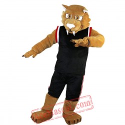 Sport Brown Leopard Mascot Costume for Adult
