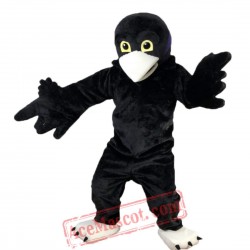 Black Short-Haired Eagle Mascot Costume for Adult