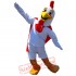 White Big Cock Mascot Costume for Adult