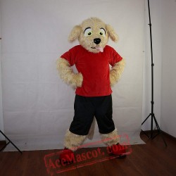 Sport Beige Dog Mascot Costume for Adult