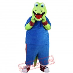 Sport Green Crocodile Mascot Costume for Adult
