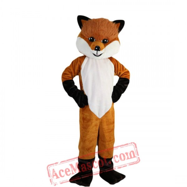 Brown Hairy Fox Mascot Costume for Adult