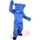 Blue Long Hairy Bear Mascot Costume for Adult