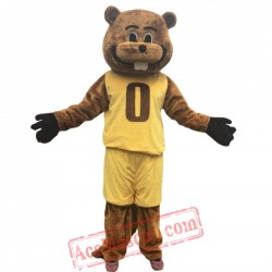 Sport Brown Beaver Mascot Costume for Adult