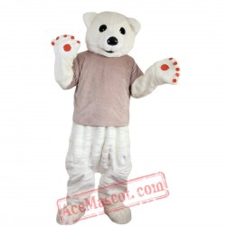 White Bear Mascot Costume for Adult