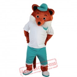 Sport Brown Fox Mascot Costume for Adult