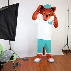 Sport Brown Fox Mascot Costume for Adult