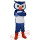 Blue Owl Mascot Costume for Adult