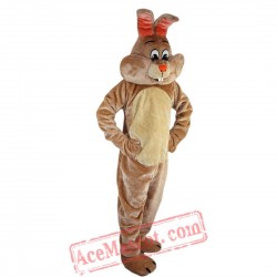 Beige Rabbit Mascot Costume for Adult