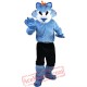 Blue Wolf Mascot Costume for Adult
