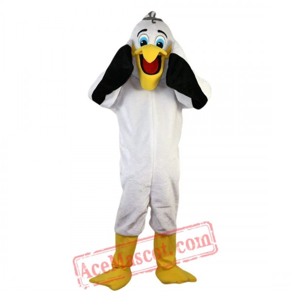 White Pelican Toucan Mascot Costume for Adult