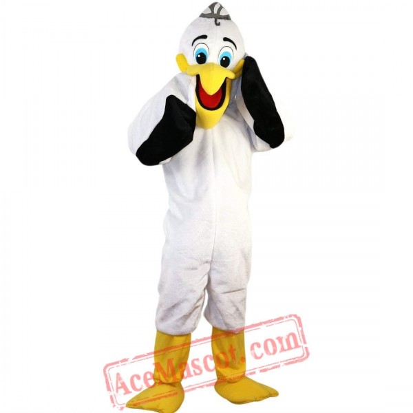 White Pelican Toucan Mascot Costume for Adult