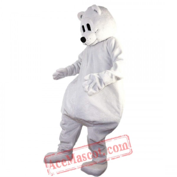 White Polar Bear Mascot Costume for Adult