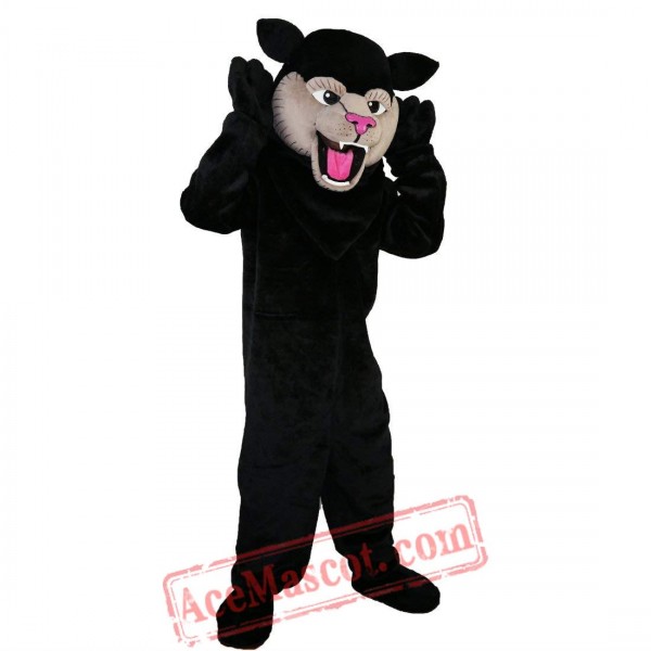 Black Felis Silvestris Cat Mascot Costume for Adult