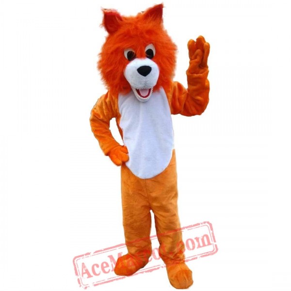 Orange Lion Mascot Costume for Adult