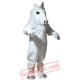 White Horse Unicorn Mascot Costume for Adult