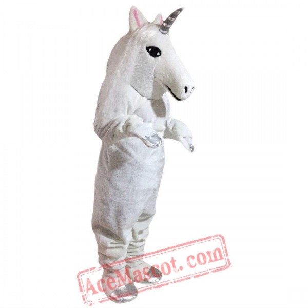White Horse Unicorn Mascot Costume for Adult