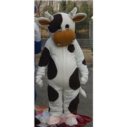Black And White Cow Mascot Costume