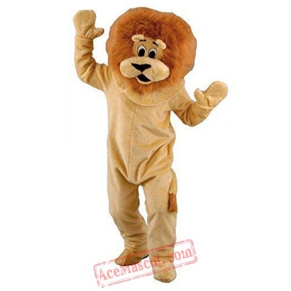 Long Hairs Brown Lion Mascot Costume