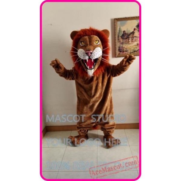 Plush Lion Mascot Costume