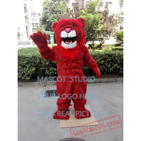Red Lion Mascot Costume Plush