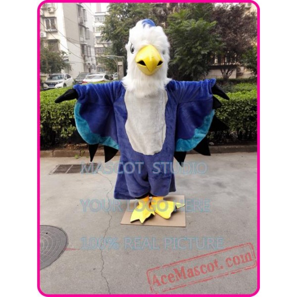 Blue Hawk Mascot Costume Eagle / Falcon