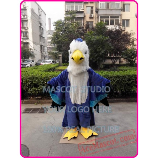 Blue Hawk Mascot Costume Eagle / Falcon