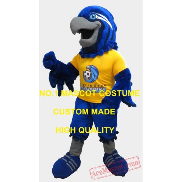 Sport Blue Eagle Hawk Mascot Costume