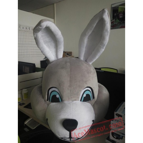 Gray Easter Bunny Rabbit Mascot Costume