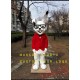 Red Coat Rabbit Mascot Costume