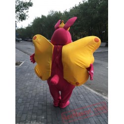 Pink Angel Rabbit  Mascot Costume